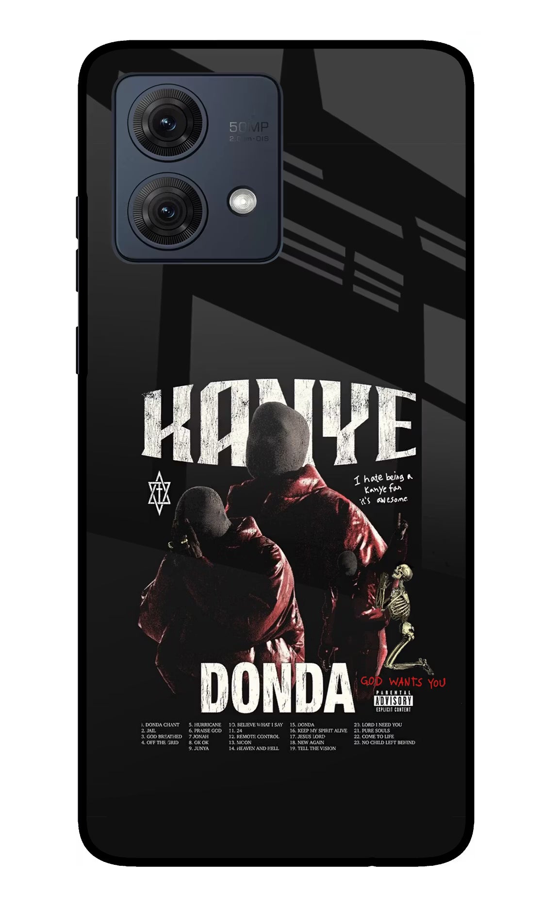 Donda Kanye West Moto G54 5G Glass Case Back Cover by Casekaro