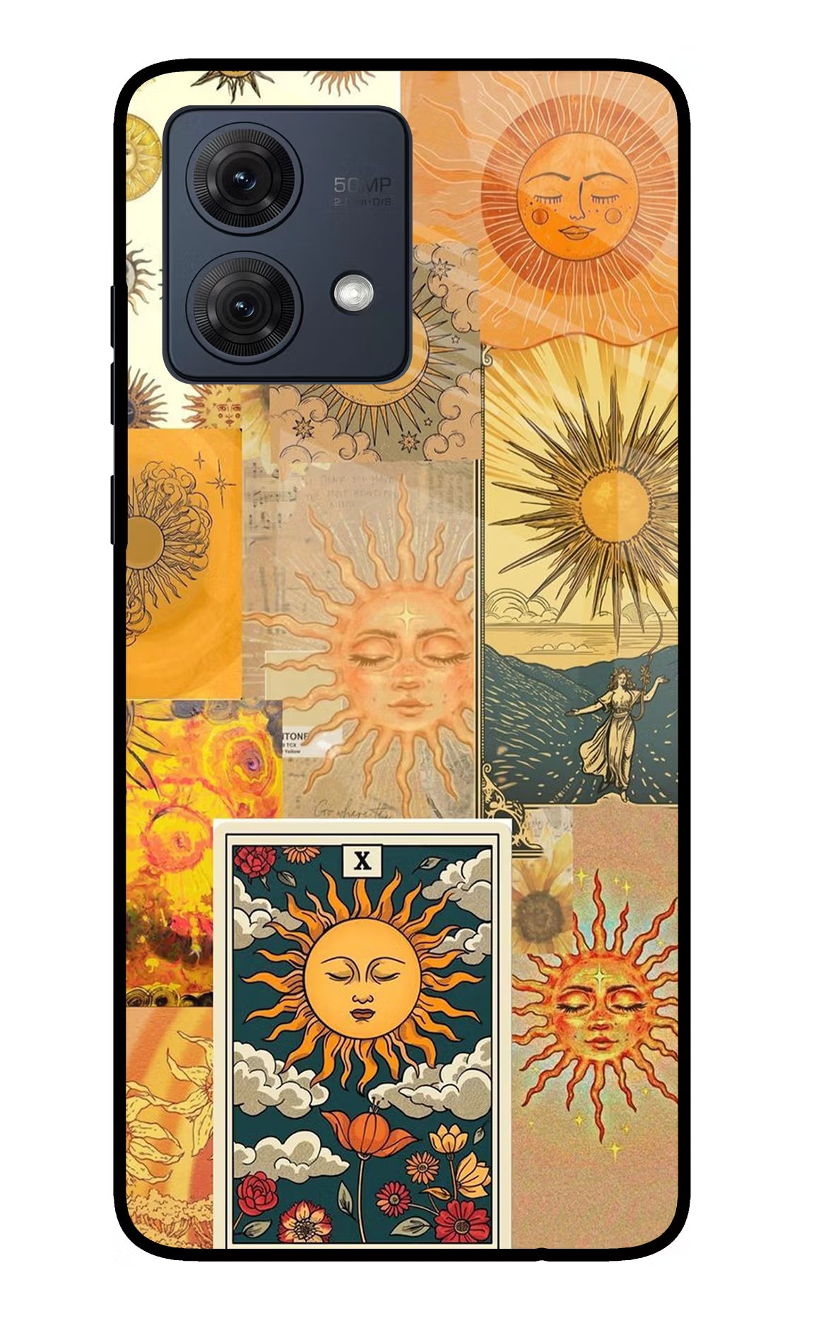 Sun Moto G54 5G Glass Case Back Cover by Casekaro