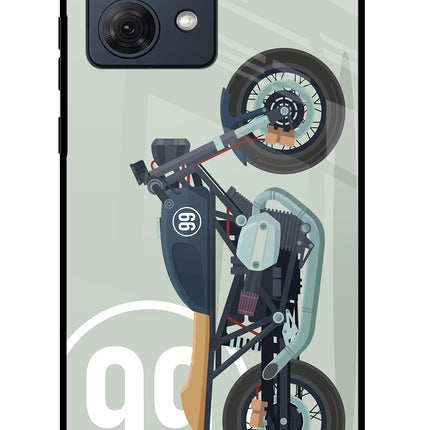 Classic Cafe Racer 99 Moto G54 5G Glass Case Back Cover by Casekaro