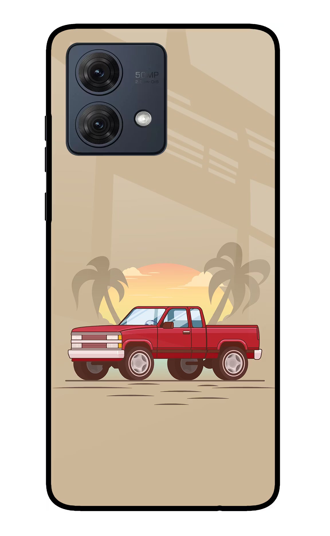 Desert Classic Drive Moto G54 5G Glass Case Back Cover by Casekaro