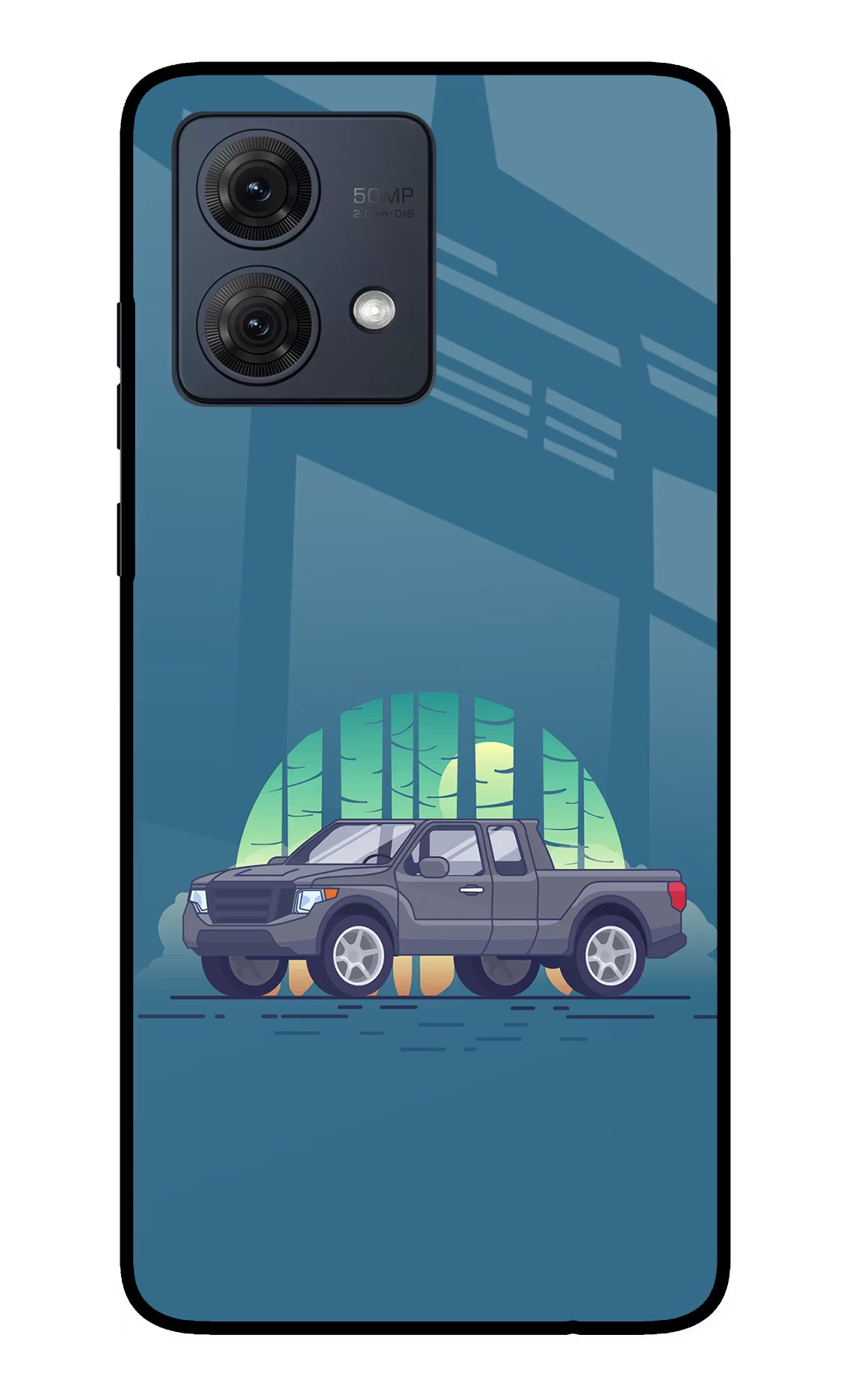 Retro Garage Vibe Moto G54 5G Glass Case Back Cover by Casekaro