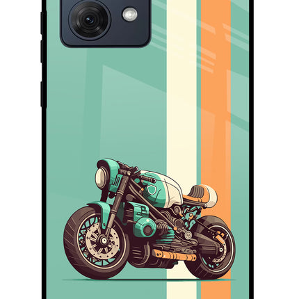 Striped Moto Drift Moto G54 5G Glass Case Back Cover by Casekaro