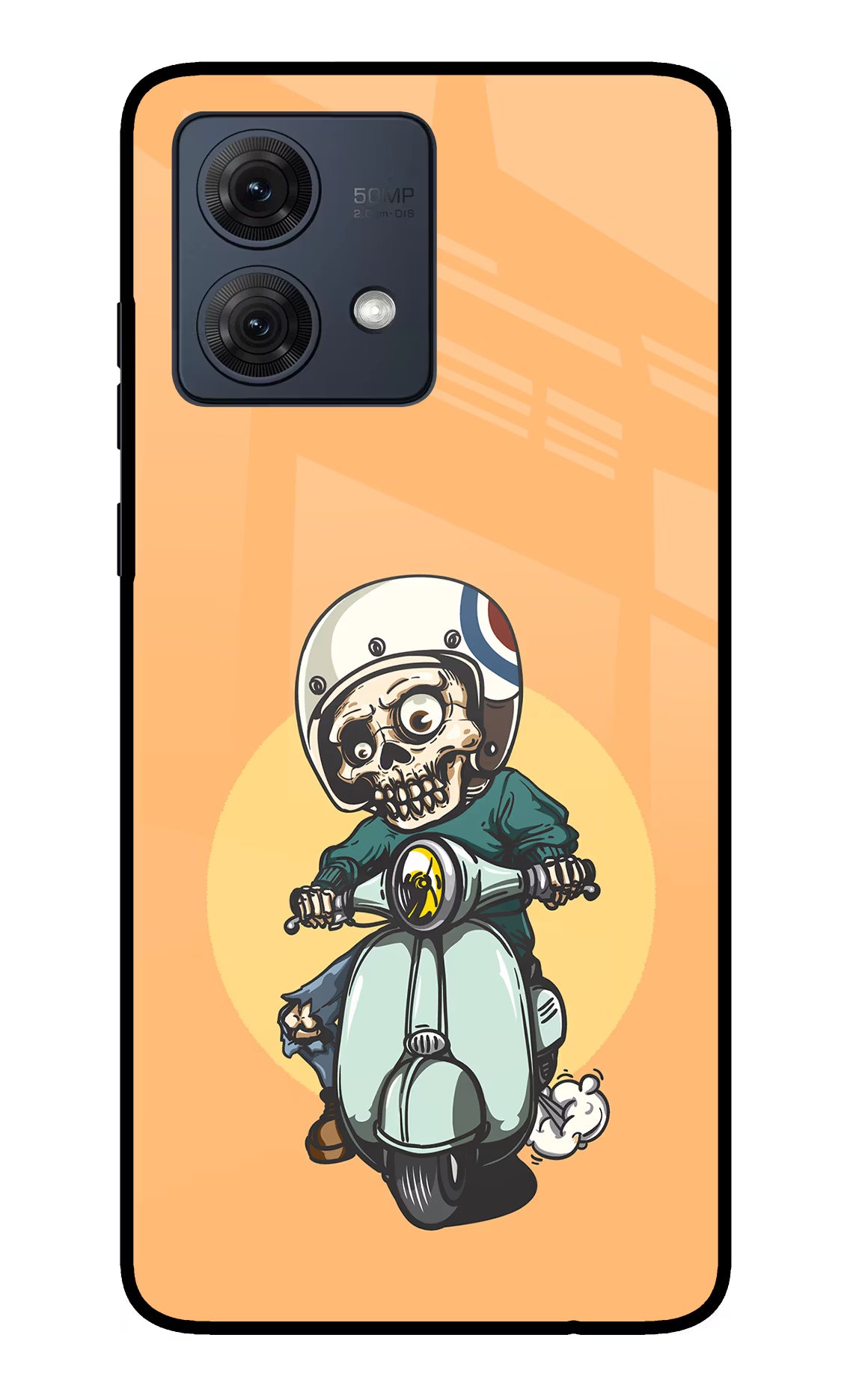 Undead Biker Moto G54 5G Glass Case Back Cover by Casekaro