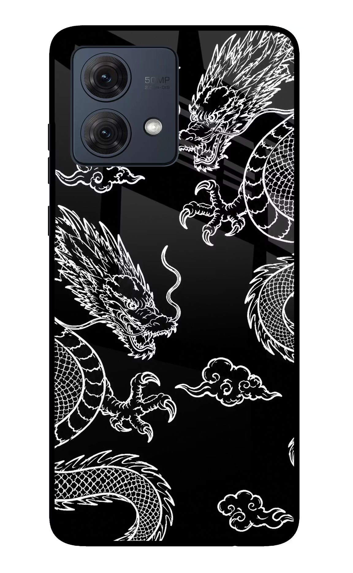 Twin Dragons Moto G54 5G Glass Case