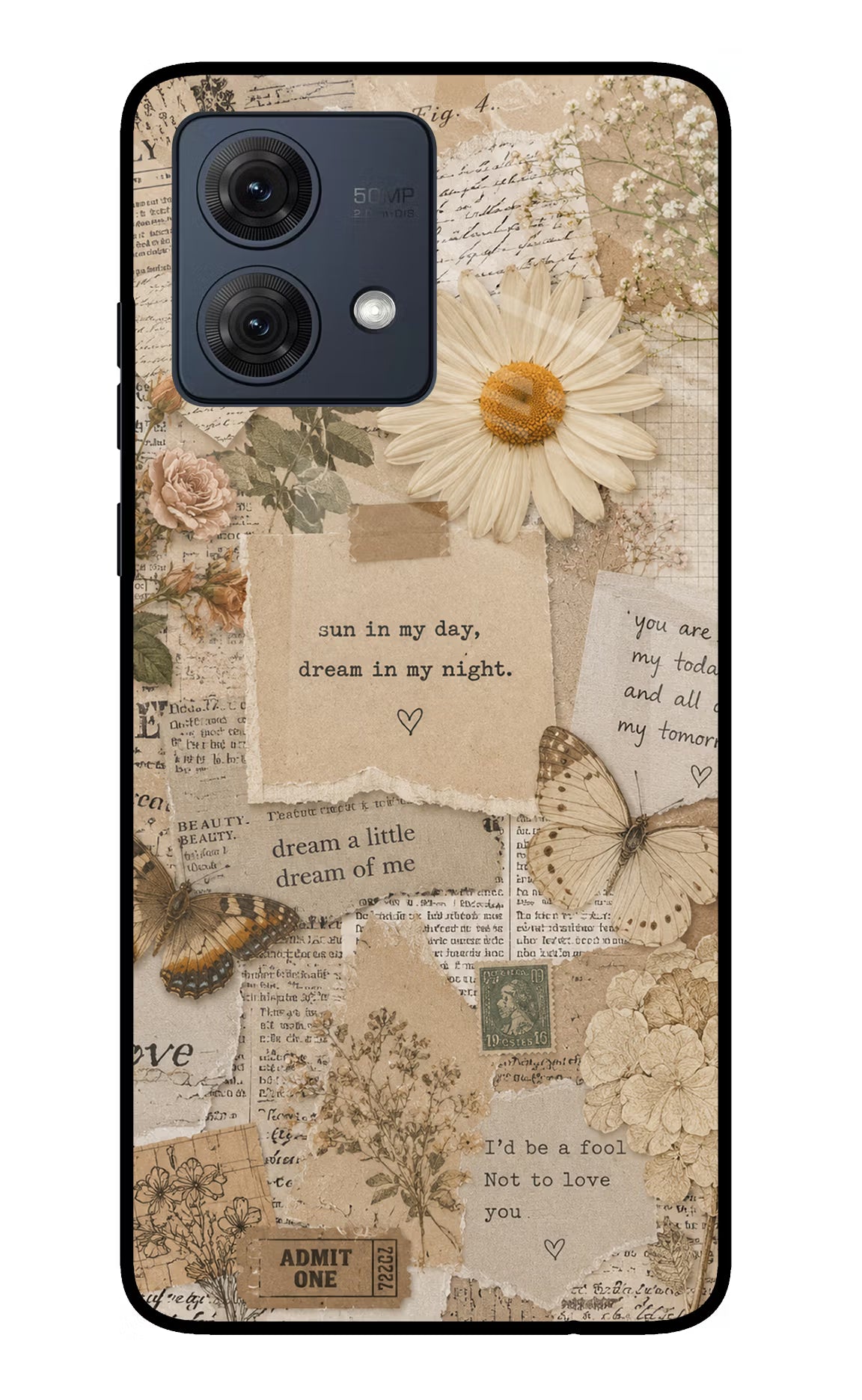 Vintage case Moto G54 5G Glass Case