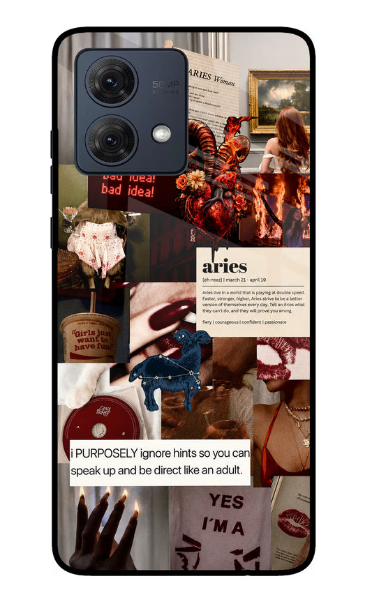 Zodiac Aries Moto G54 5G Glass Case