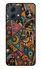 Folk Print Moto G54 5G Glass Case