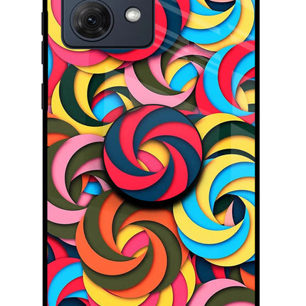 Spiral Pattern Moto G54 5G Pop Case by Casekaro