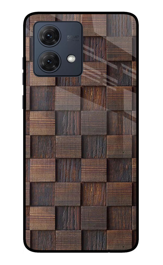 Wooden Cube Design Moto G84 5G Glass Case