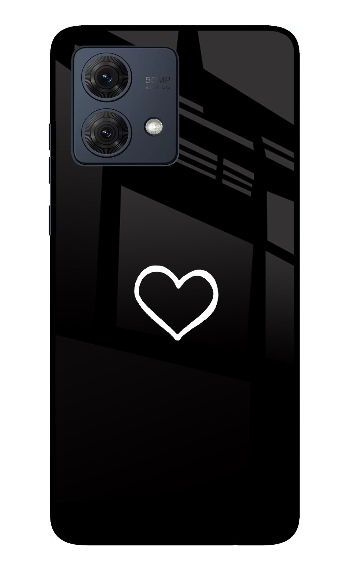 Heart Moto G84 5G Glass Case