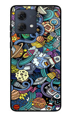 Space Abstract Moto G84 5G Glass Case