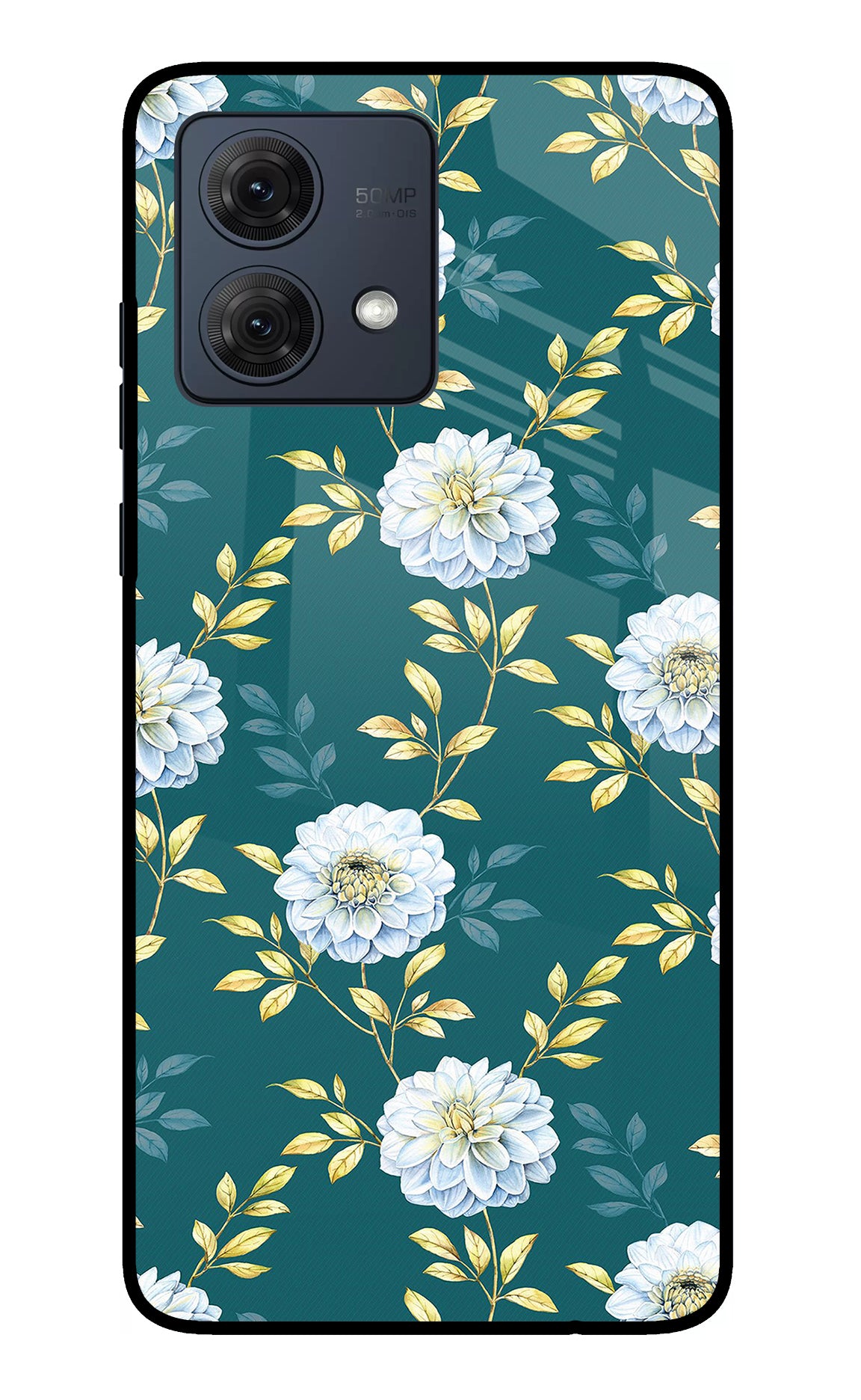 Flowers Moto G84 5G Glass Case