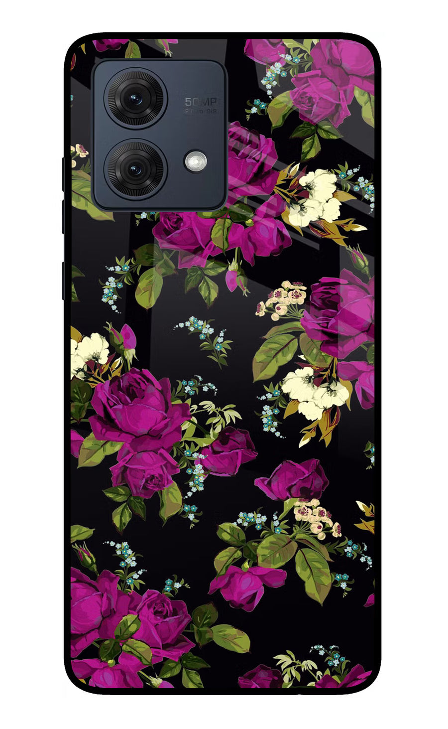 Flowers Moto G84 5G Back Cover, Glass case