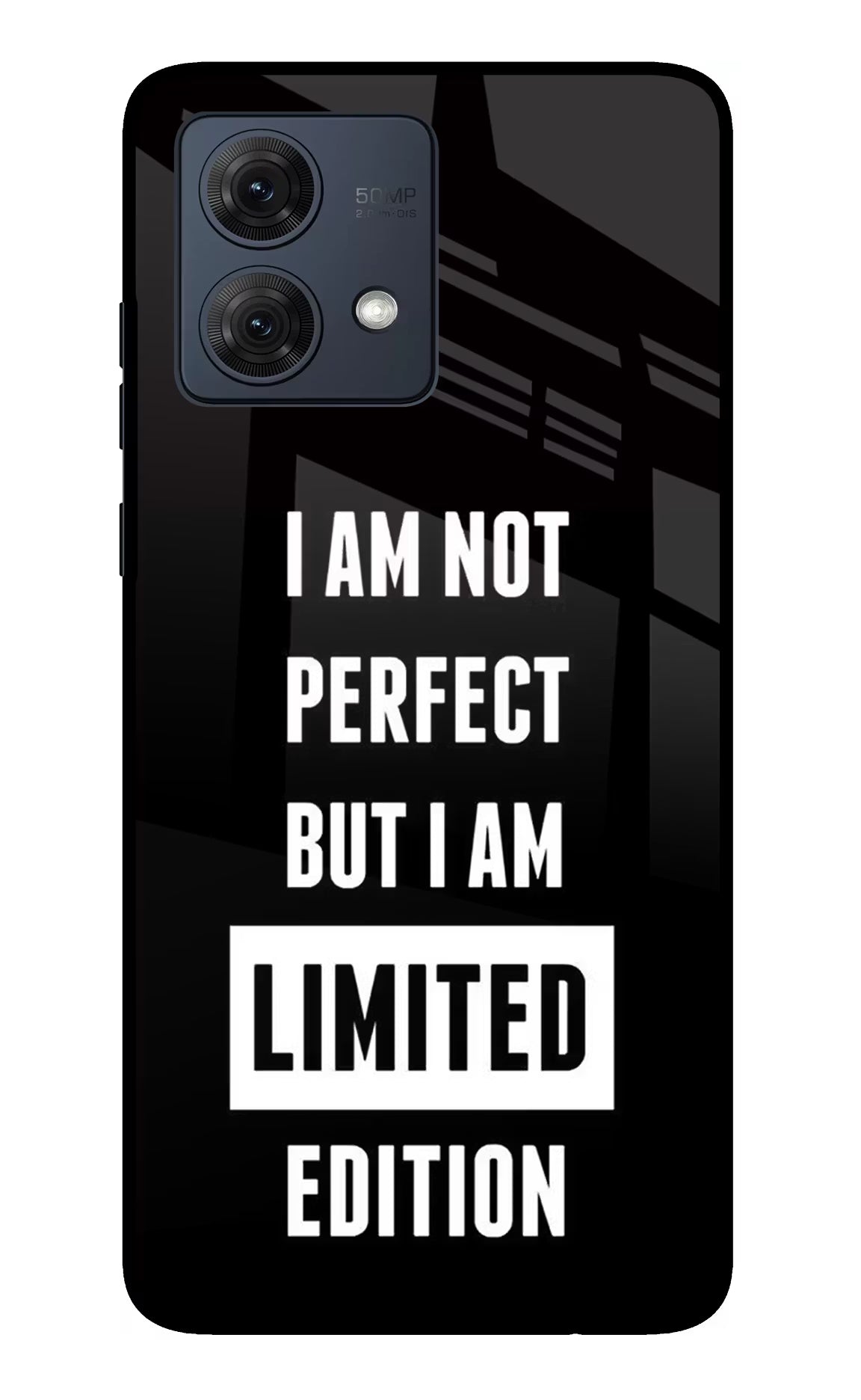 I Am Not Perfect But I Am Limited Edition Moto G84 5G Glass Case Back Cover by Casekaro
