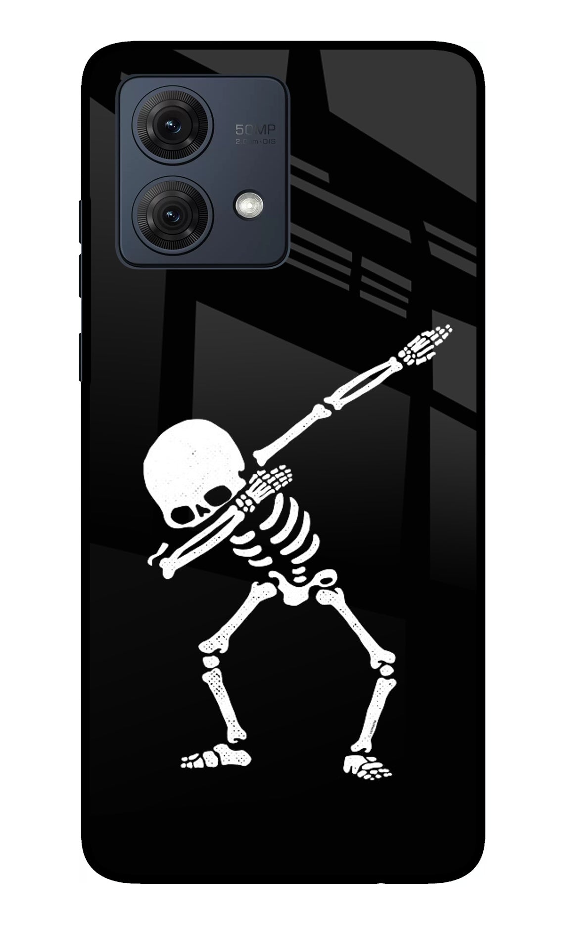 Dabbing Skeleton Art Moto G84 5G Glass Case