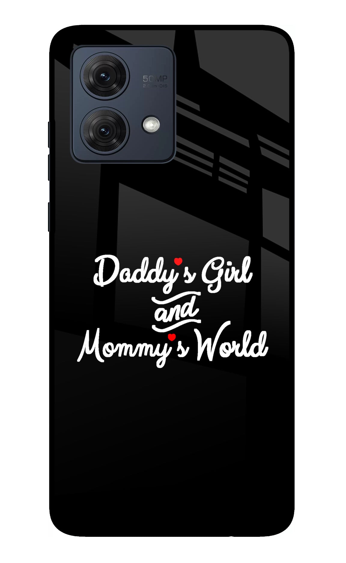 Daddy's Girl and Mommy's World Moto G84 5G Glass Case