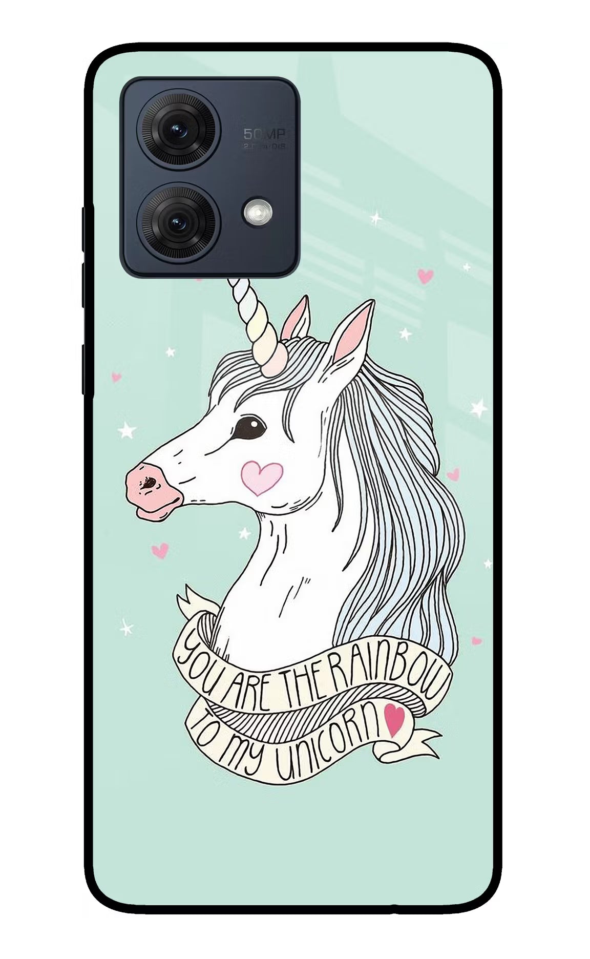Unicorn Wallpaper Moto G84 5G Glass Case Back Cover by Casekaro