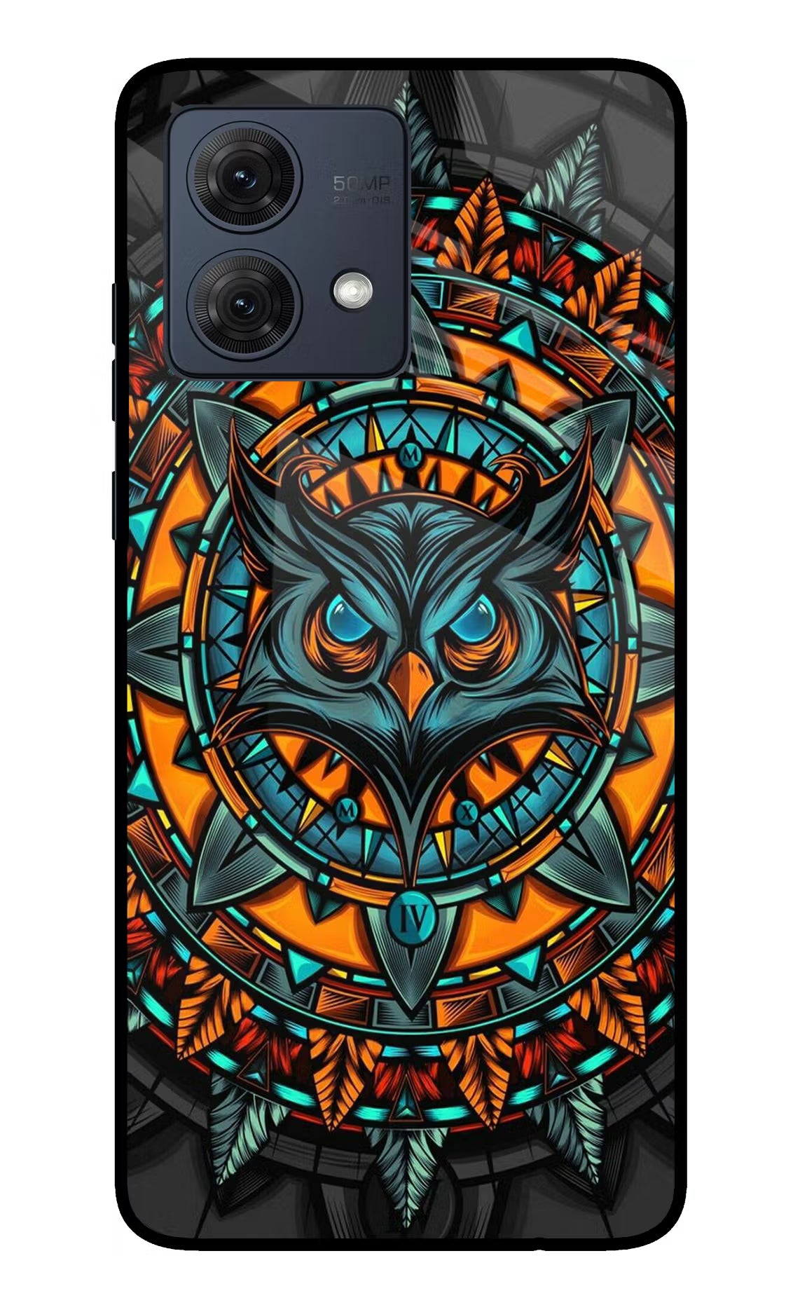 Angry Owl Art Moto G84 5G Glass Case Back Cover by Casekaro