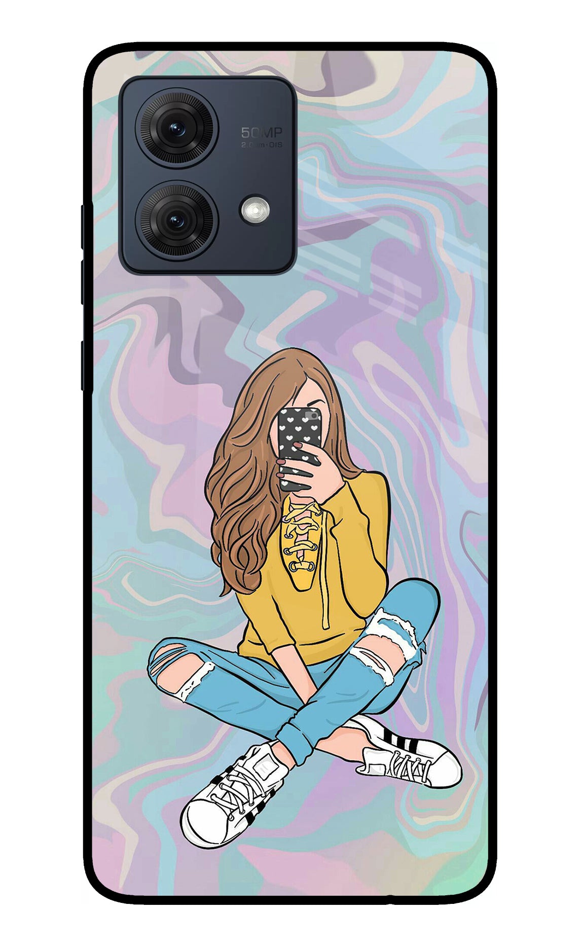 Selfie Girl Moto G84 5G Glass Case