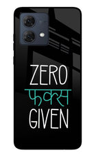Zero Fucks Given Moto G84 5G Glass Case