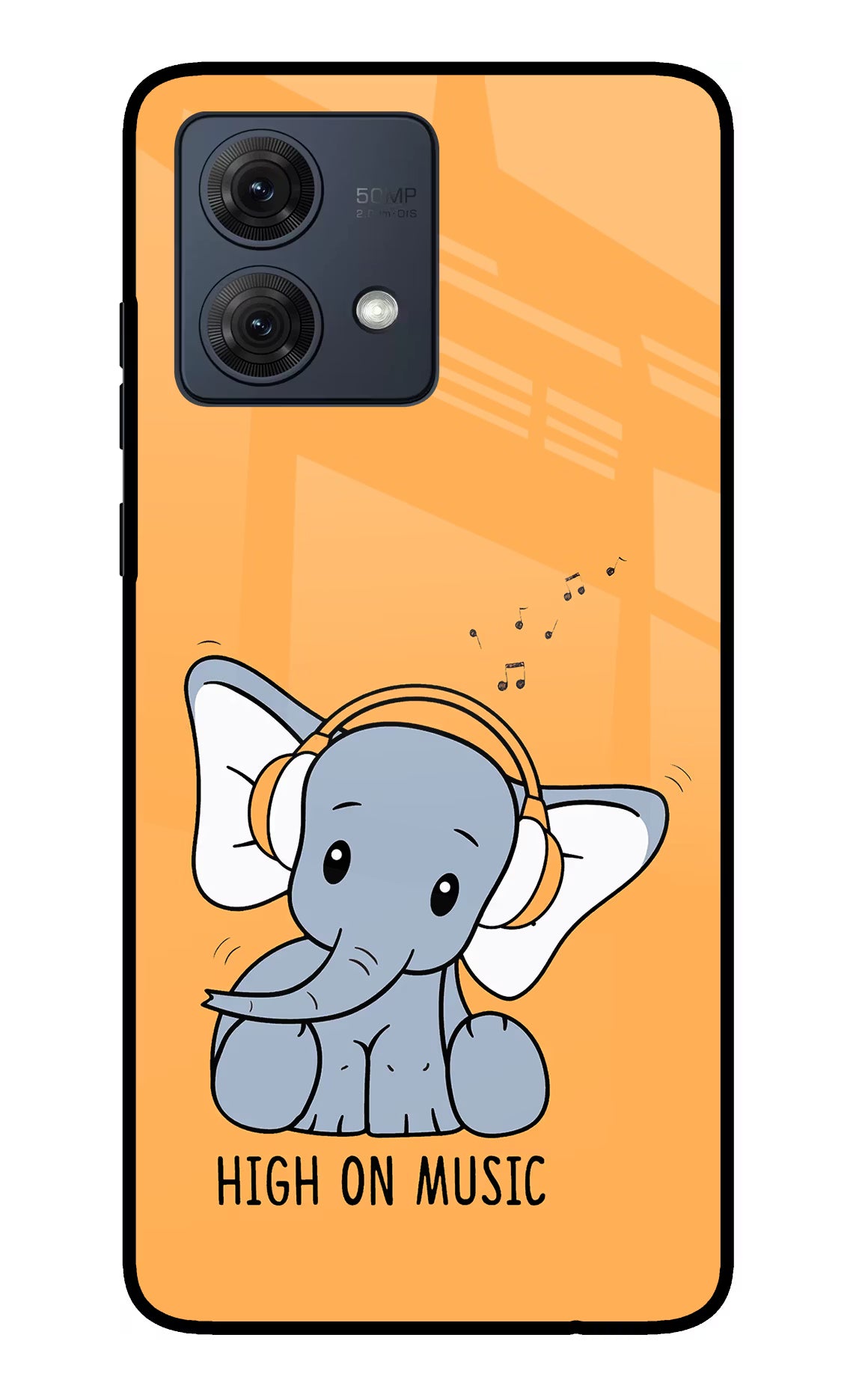 High On Music Moto G84 5G Glass Case Back Cover by Casekaro