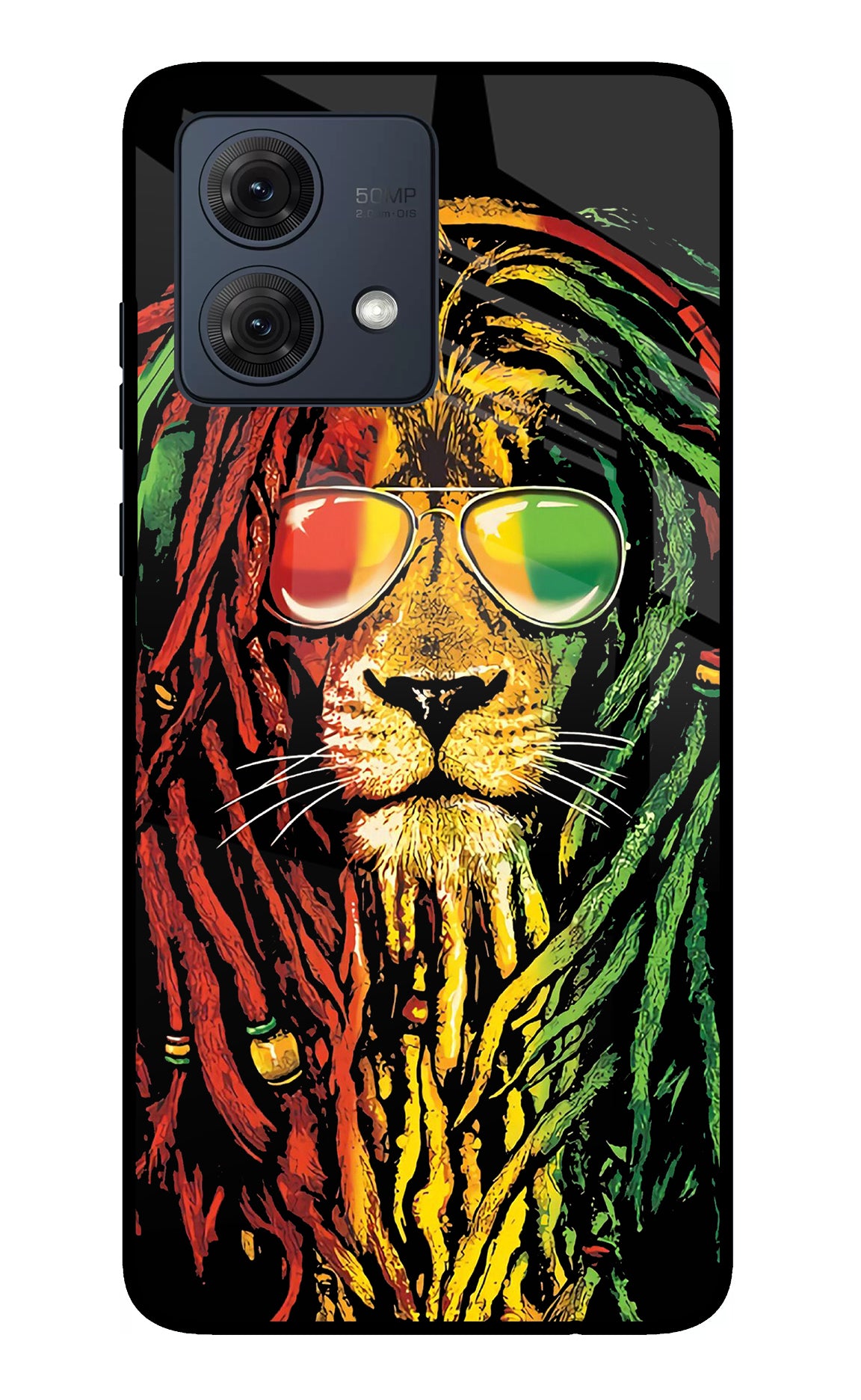 Rasta Lion Moto G84 5G Glass Case