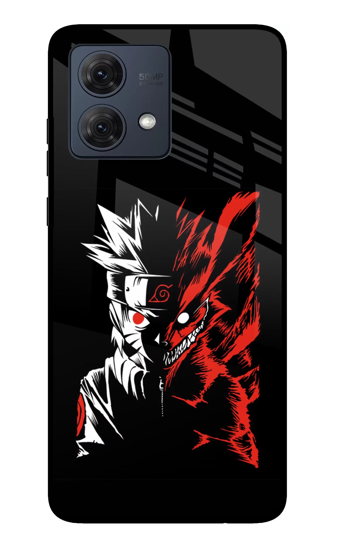 Naruto Two Face Moto G84 5G Glass Case Back Cover by Casekaro