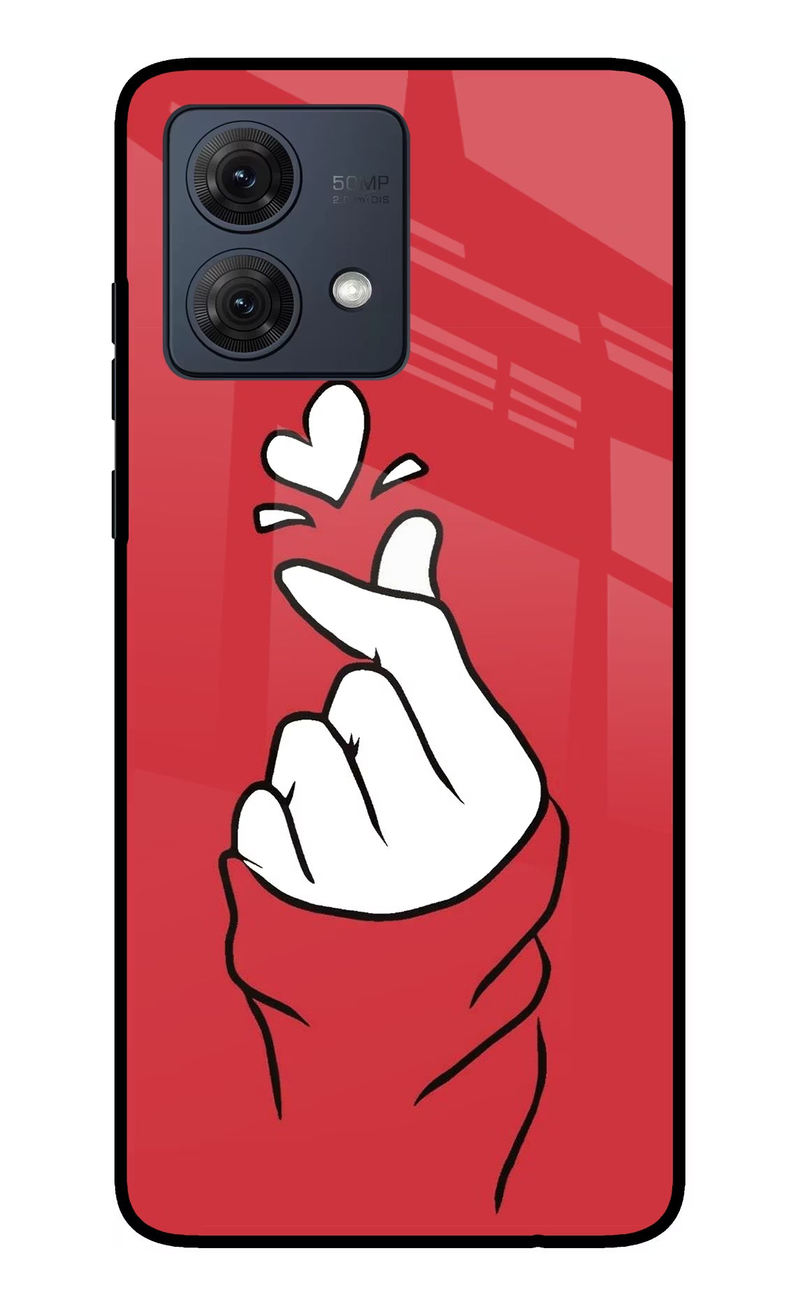 Korean Love Sign Moto G84 5G Glass Case Back Cover by Casekaro