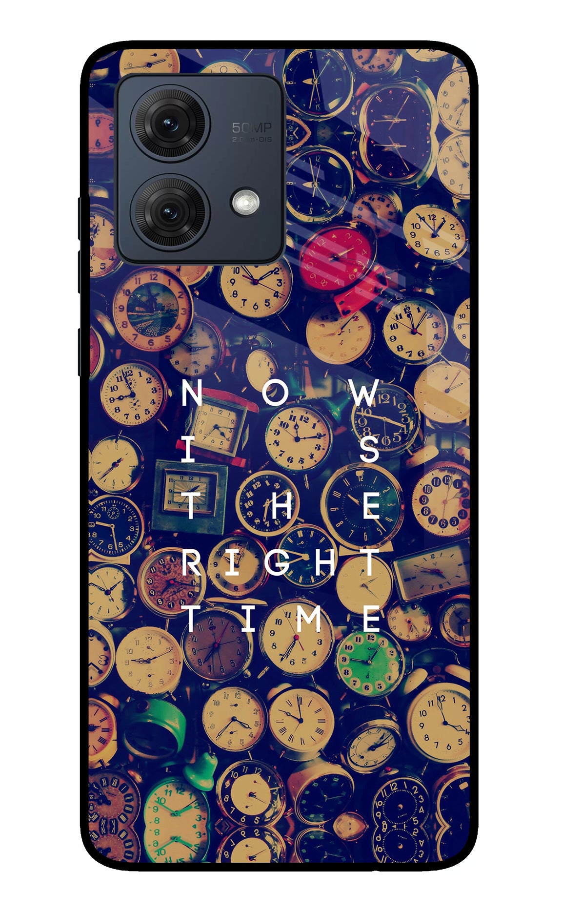 Now is the Right Time Quote Moto G84 5G Glass Case