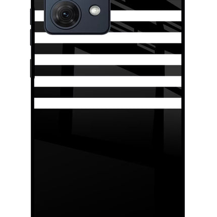 Black and White Print Moto G84 5G Glass Case