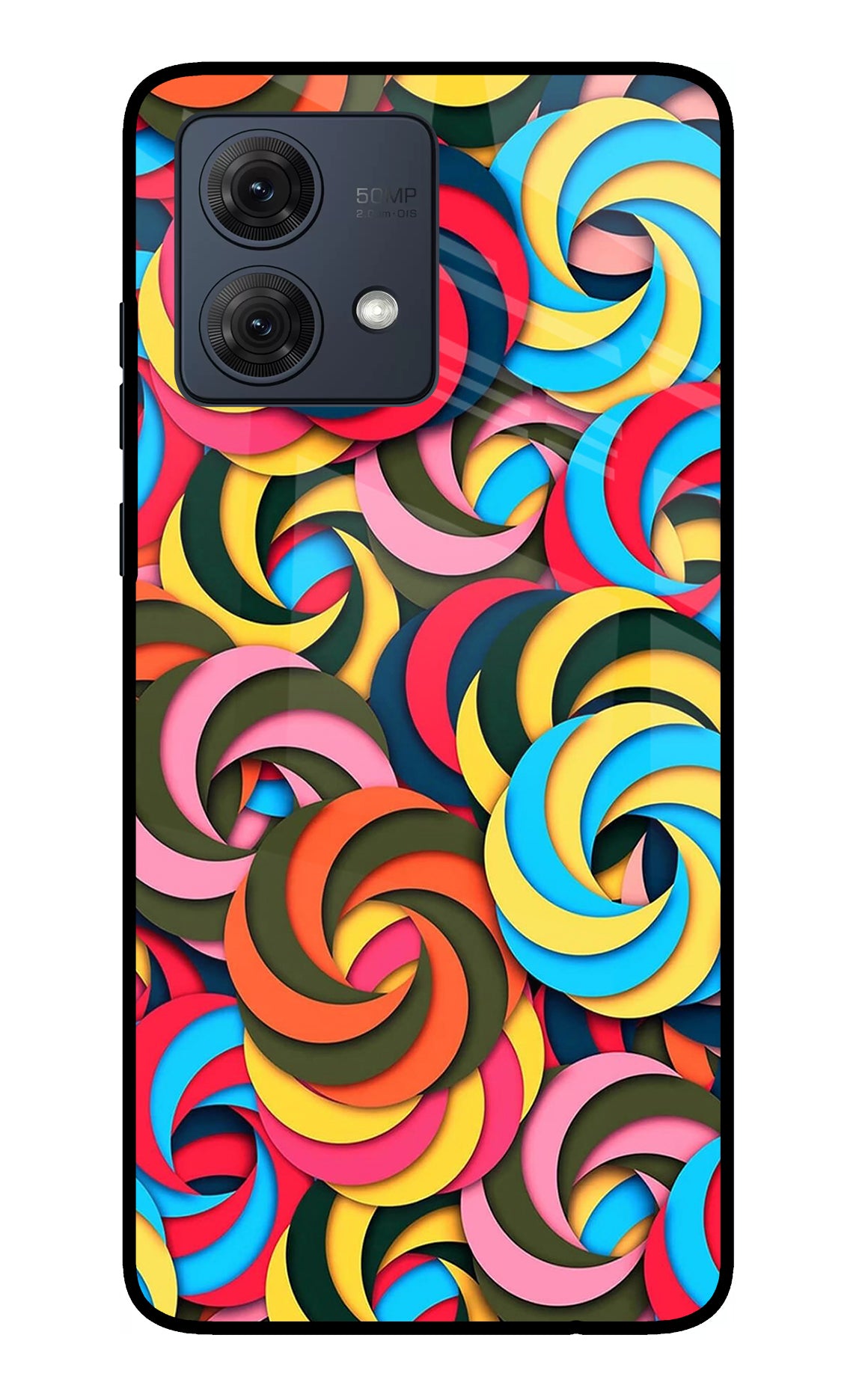 Spiral Pattern Moto G84 5G Glass Case