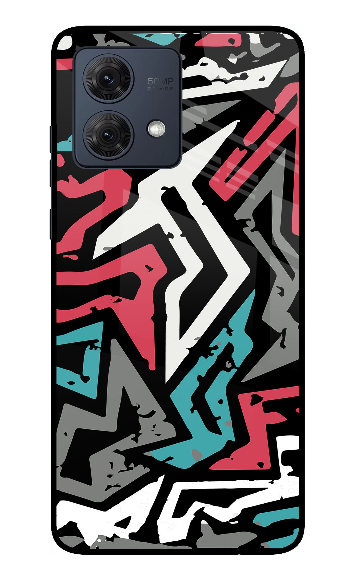 Geometric Graffiti Moto G84 5G Glass Case