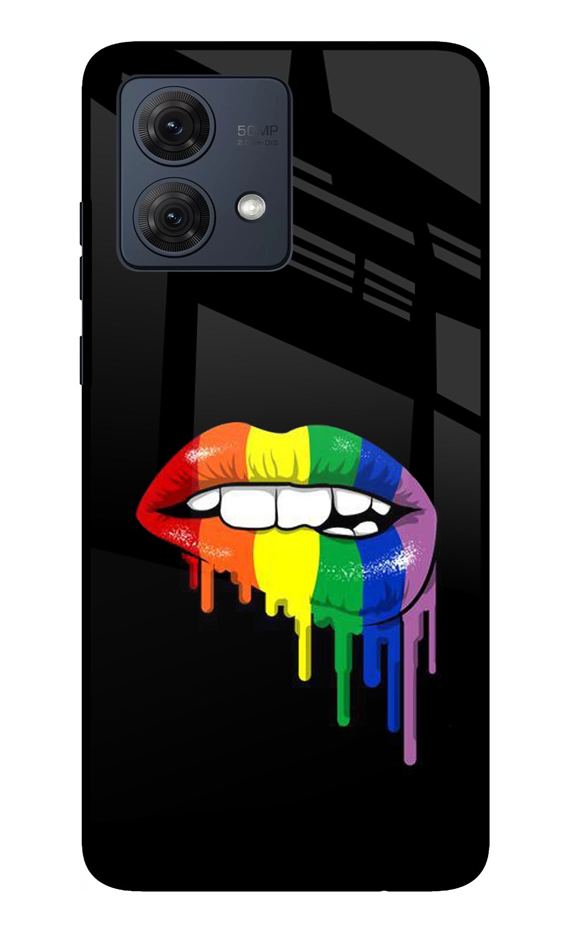 Lips Biting Moto G84 5G Glass Case