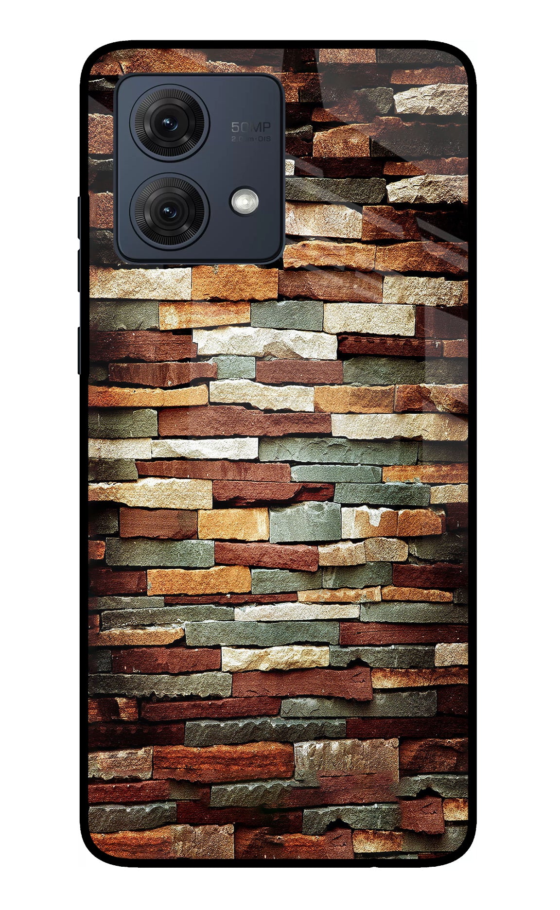 Bricks Pattern Moto G84 5G Back Cover