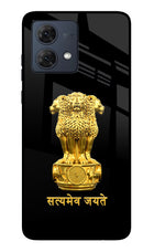 Satyamev Jayate Golden Moto G84 5G Glass Case