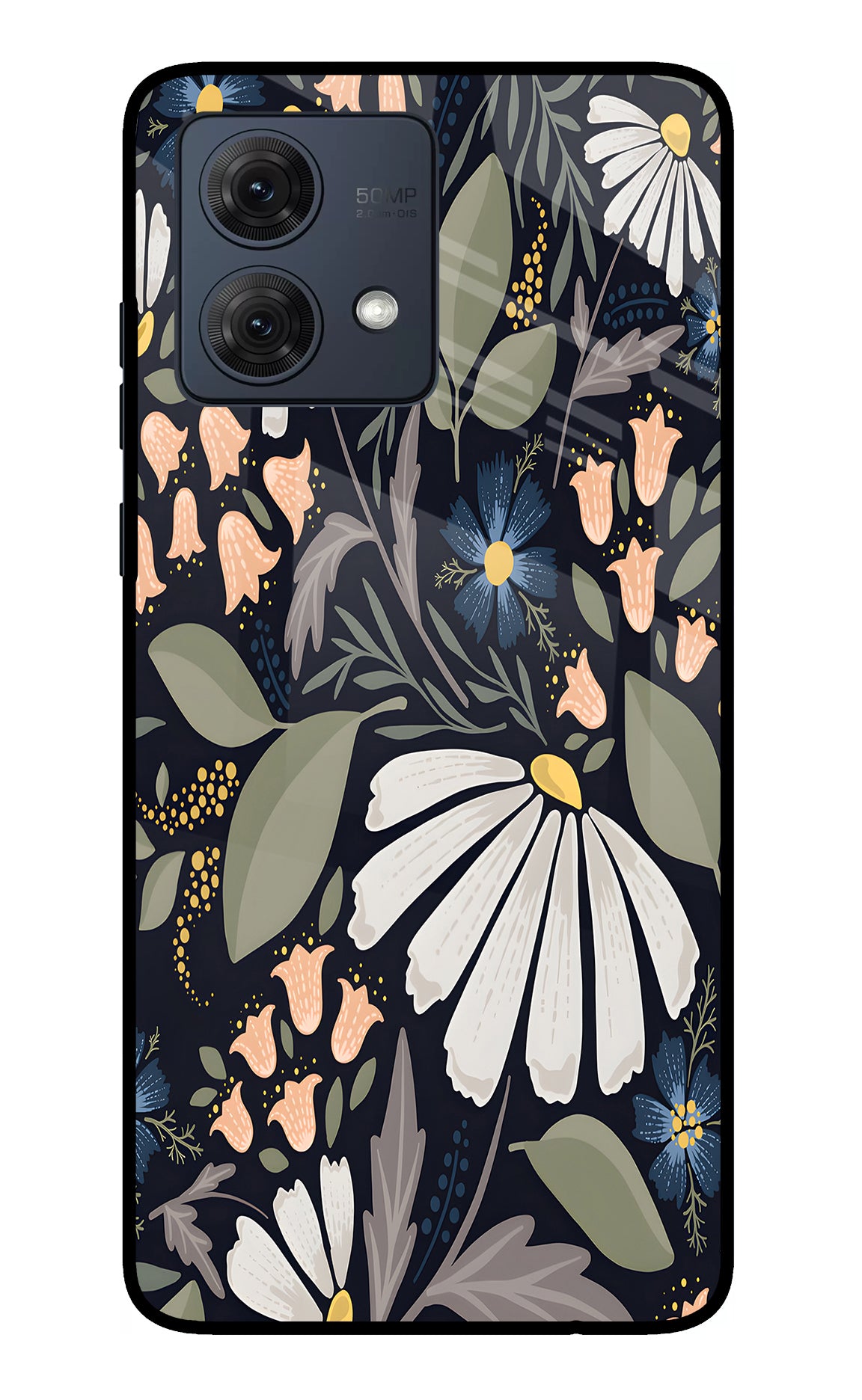 Flowers Art Moto G84 5G Glass Case