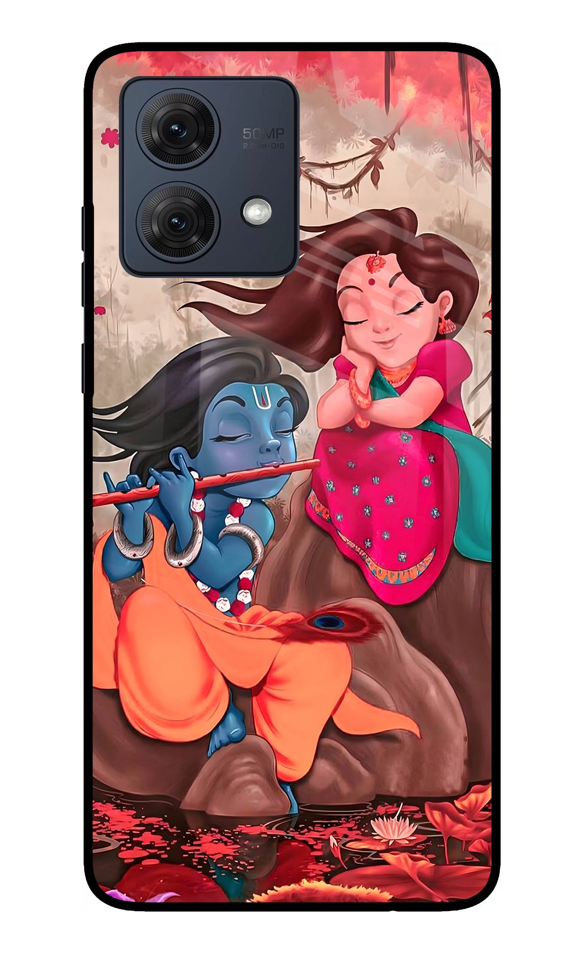 Radhe Krishna Moto G84 5G Glass Case