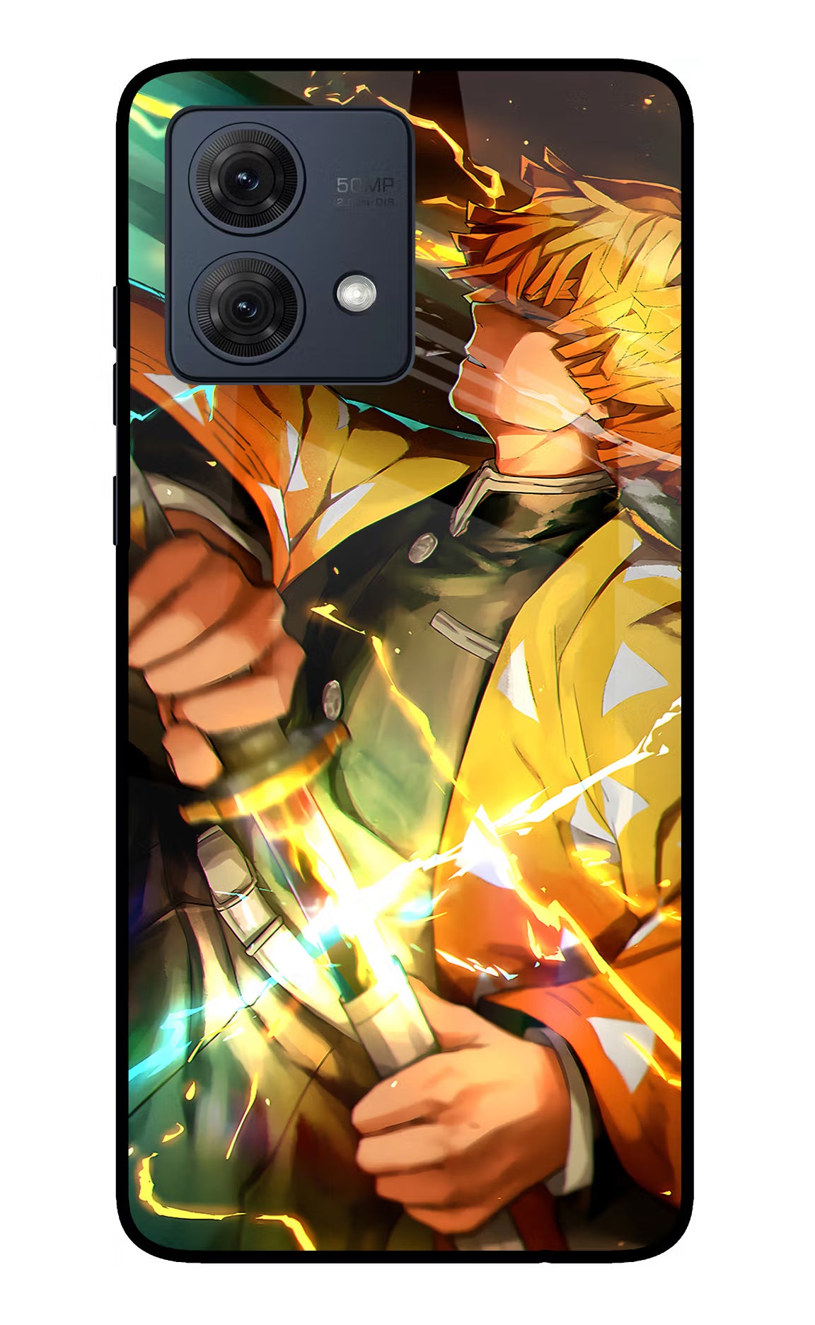 Demon Slayer Moto G84 5G Glass Case Back Cover by Casekaro