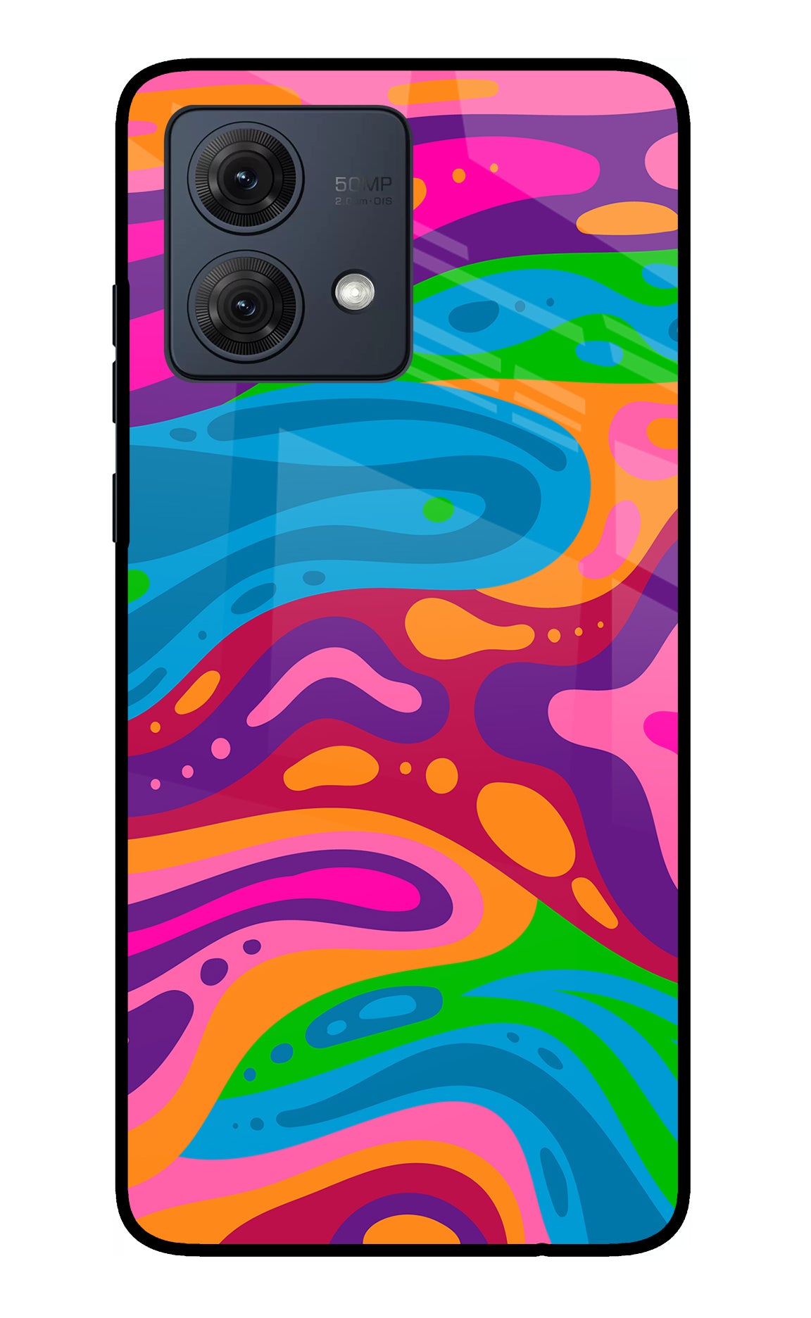 Trippy Pattern Moto G84 5G Glass Case