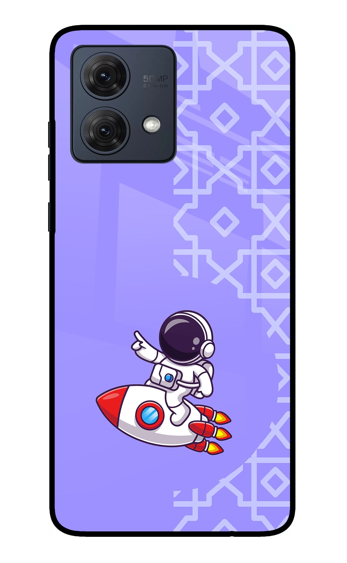 Cute Astronaut Moto G84 5G Glass Case