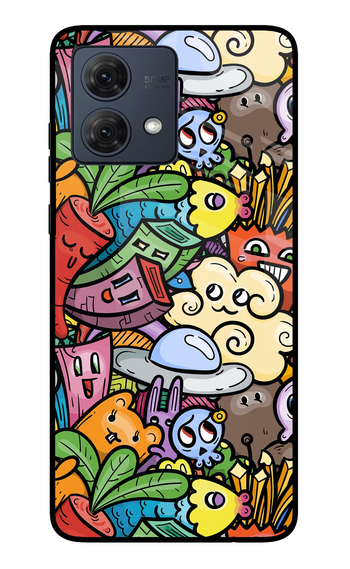 Veggie Doodle Moto G84 5G Glass Case