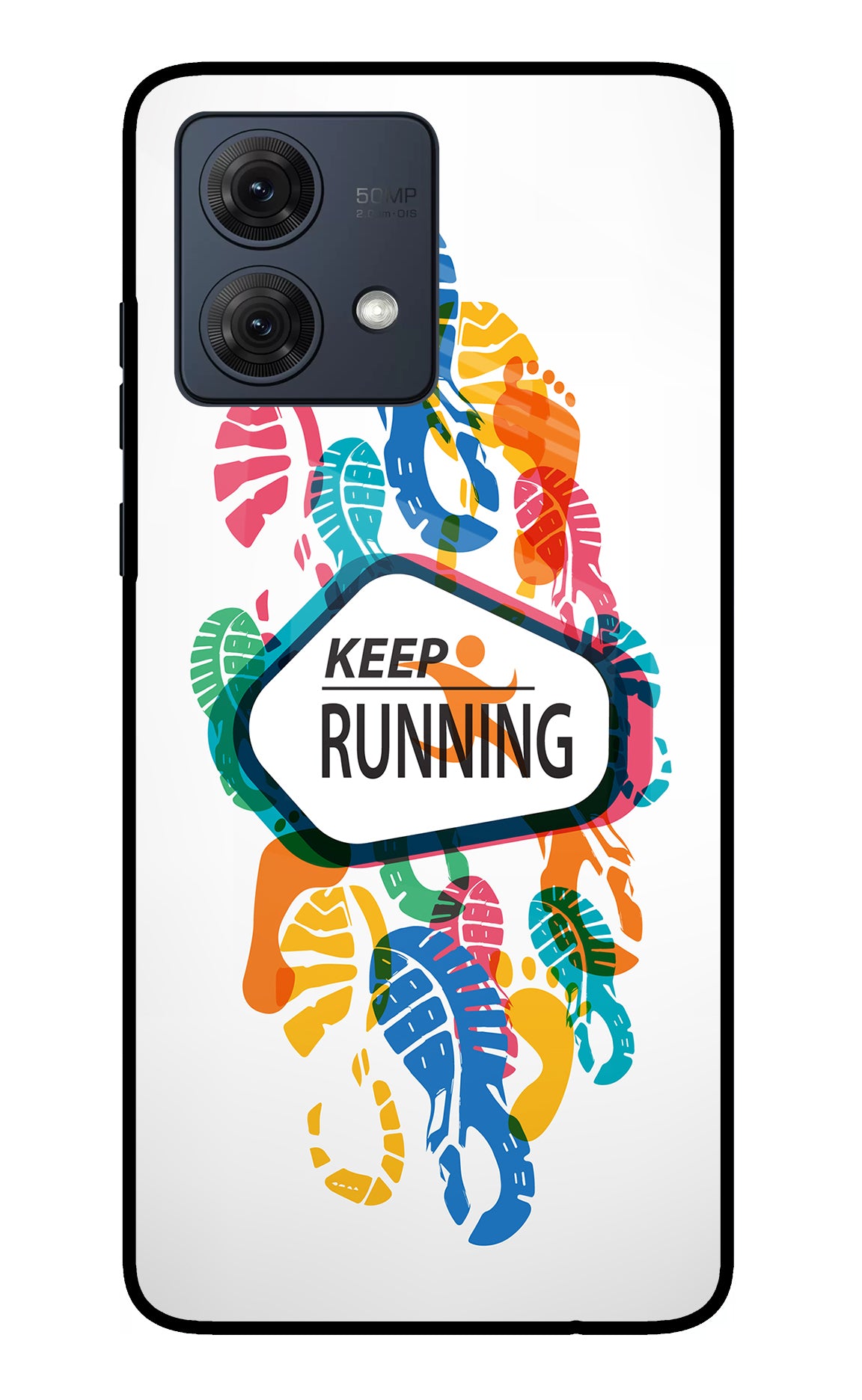 Keep Running Moto G84 5G Glass Case