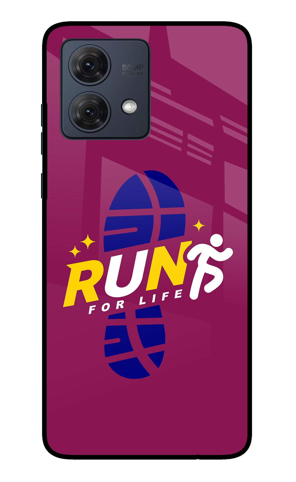 Run for Life Moto G84 5G Glass Case