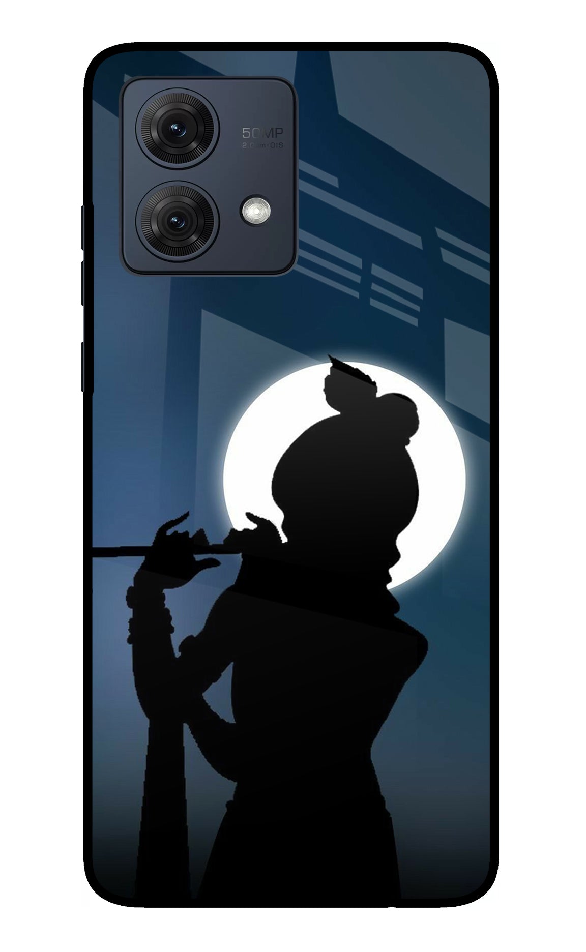 Shri Krishna Silhouette Moto G84 5G Glass Case