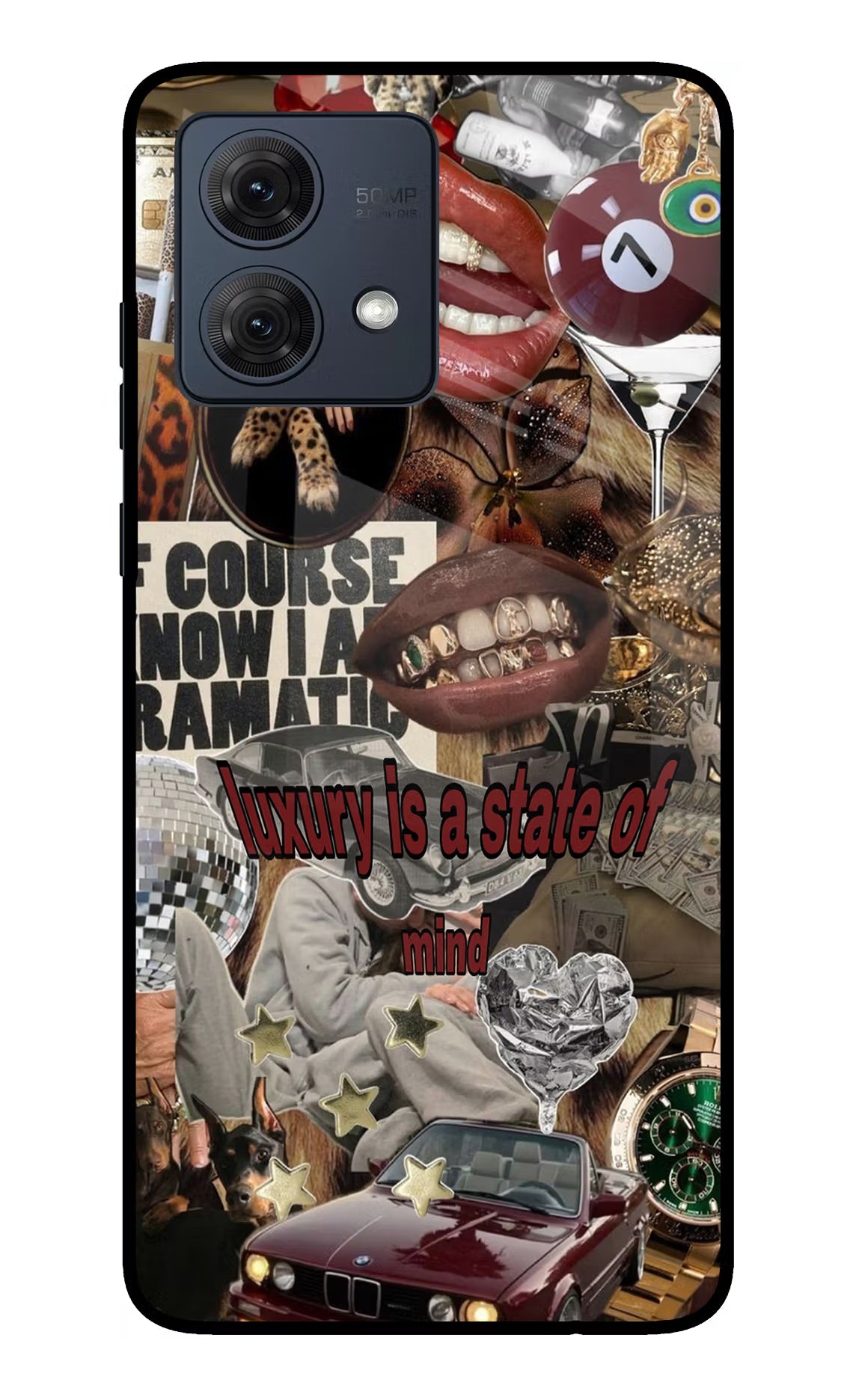 Luxury Moto G84 5G Glass Case Back Cover by Casekaro