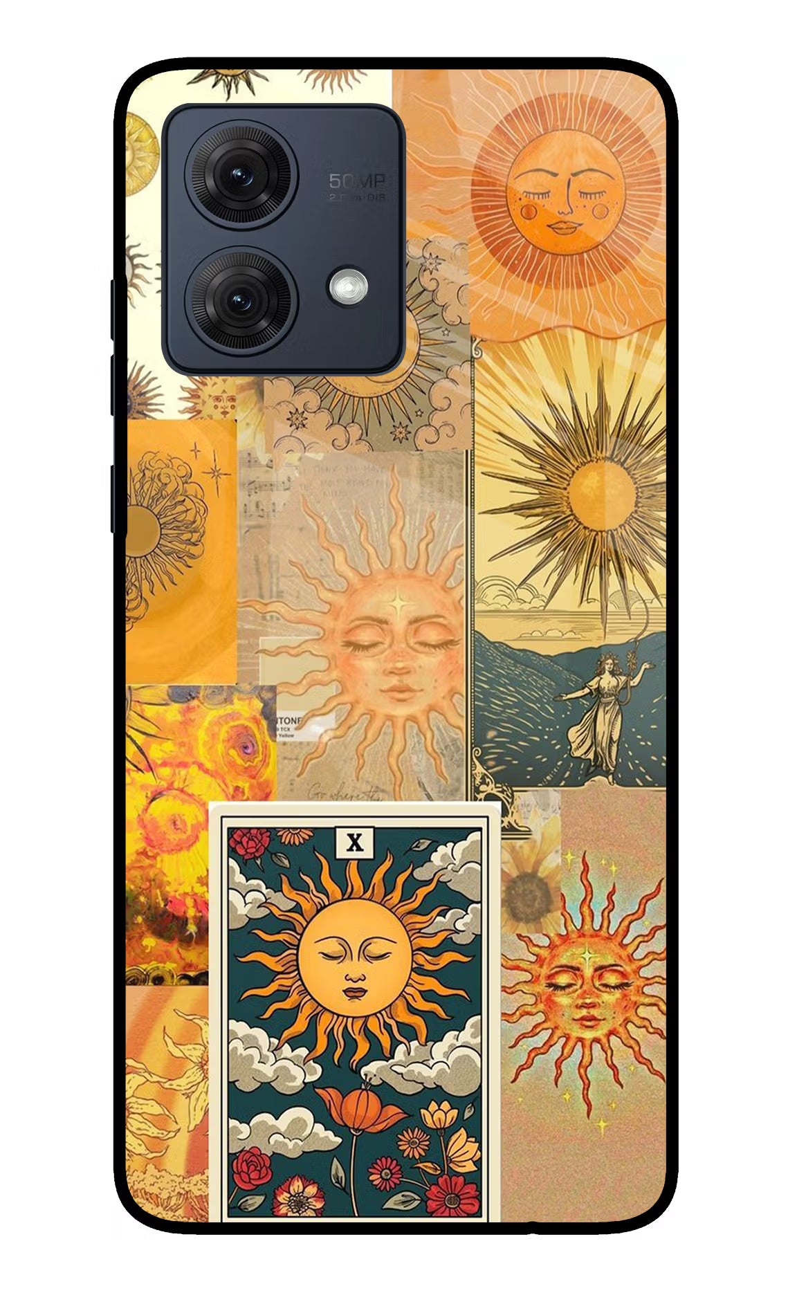 Sun Moto G84 5G Glass Case Back Cover by Casekaro