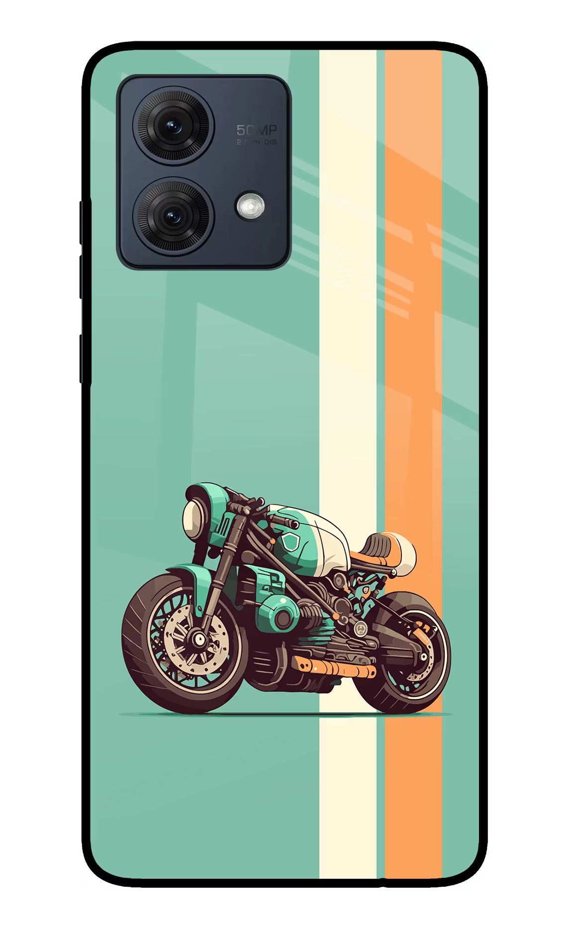 Striped Moto Drift Moto G84 5G Glass Case