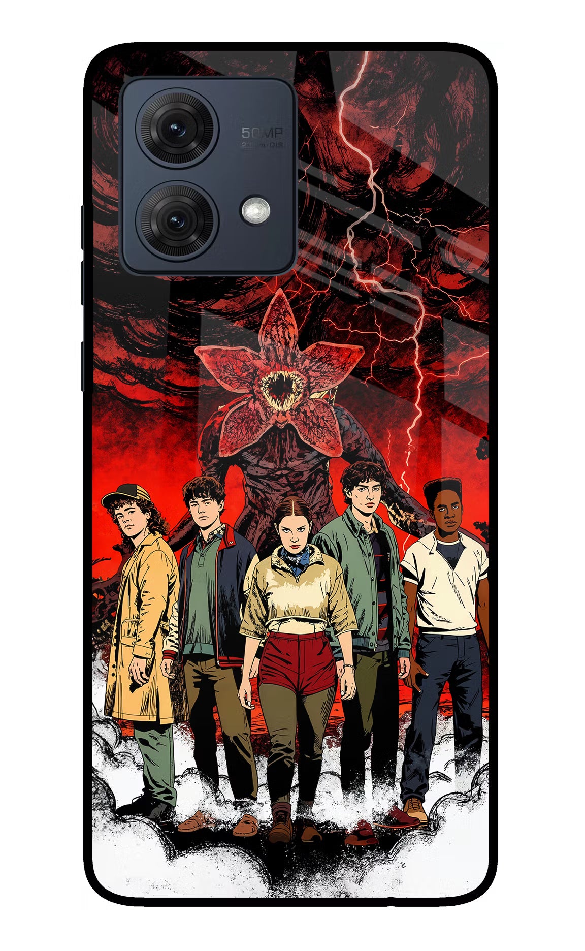 Ordinary Things Characters Moto G84 5G Glass Case Back Cover by Casekaro