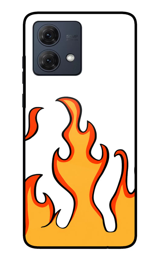 Fired Up – White Moto G84 5G Glass Case