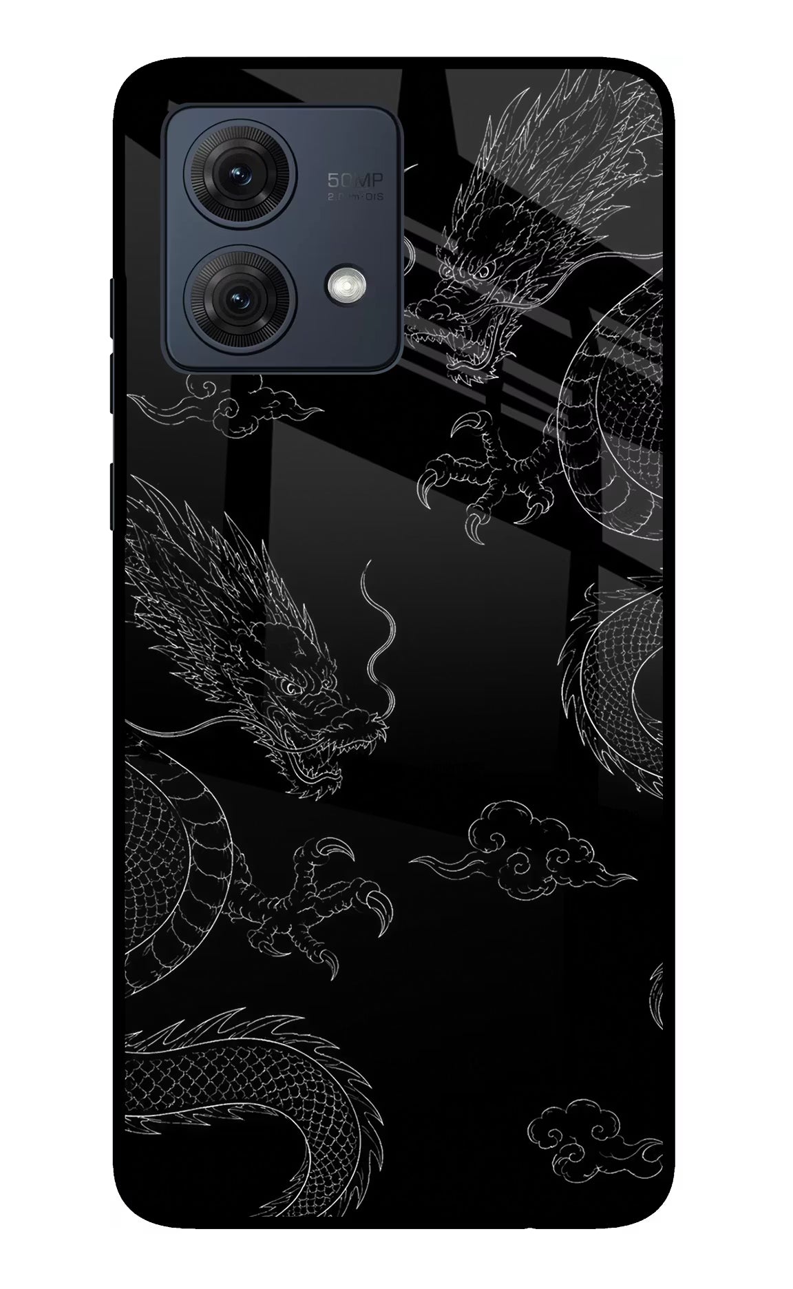 Twin Dragons Moto G84 5G Glass Case